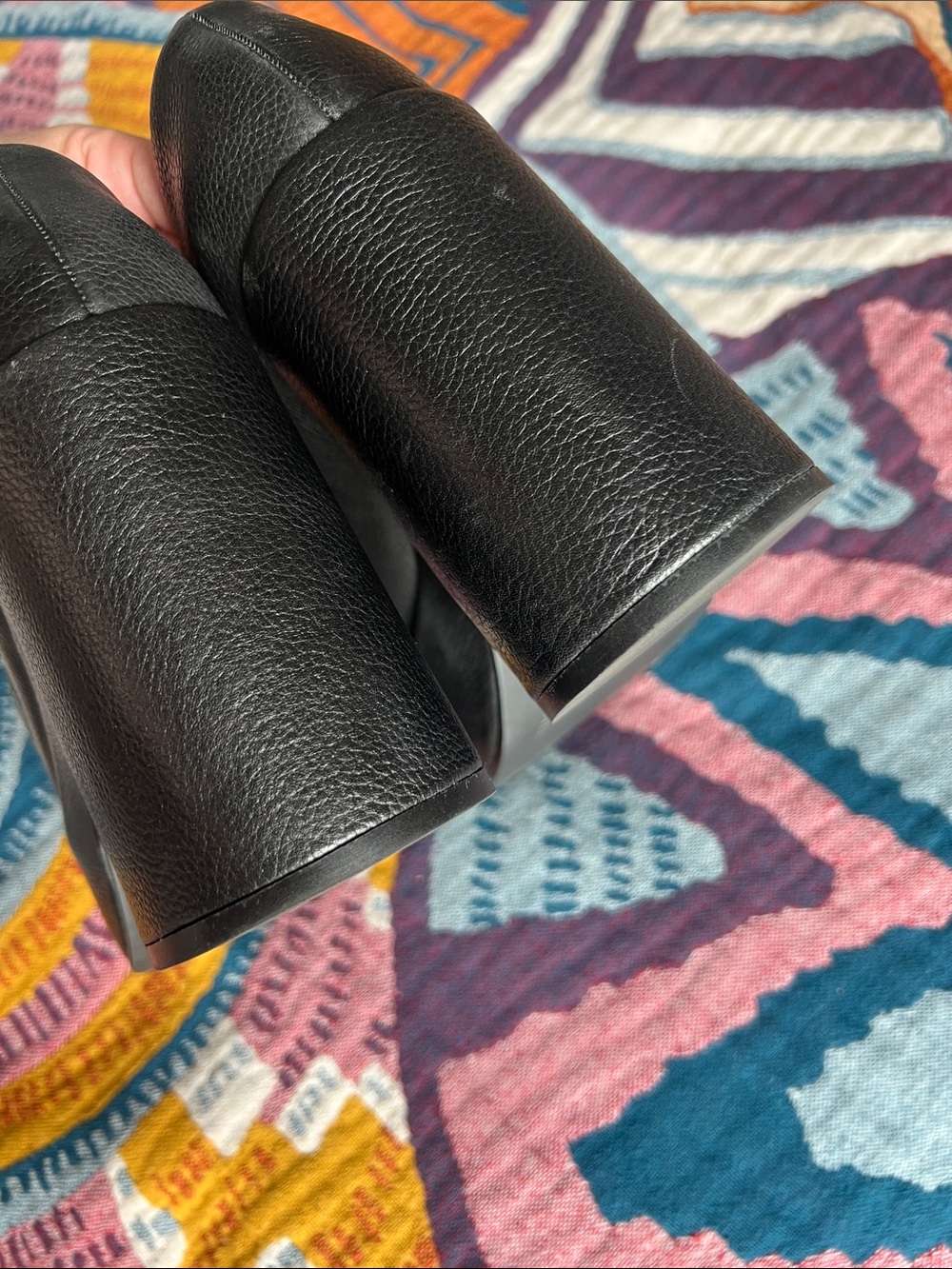 INTENTIONALLY BLANK Black Platform Block Heel Loafer - Picture 9 of 11